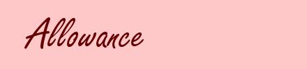 Allowance