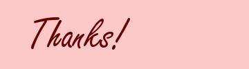 Thanks!